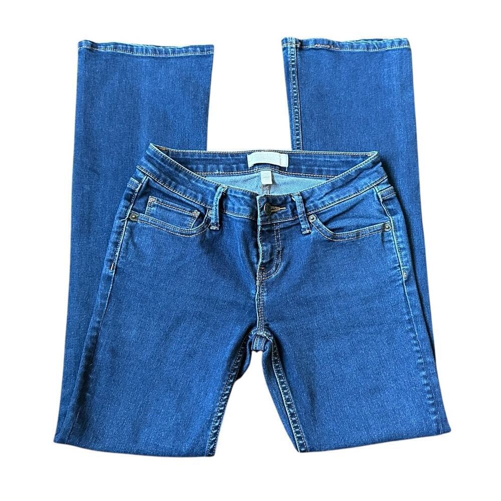Banana Republic womens size 25/1 bootcut fit blue denim jeans button poc…​​